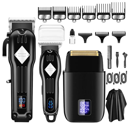 RESUXI 973 3 in 1 Professional Electric Hair Clipper and Shaver Set