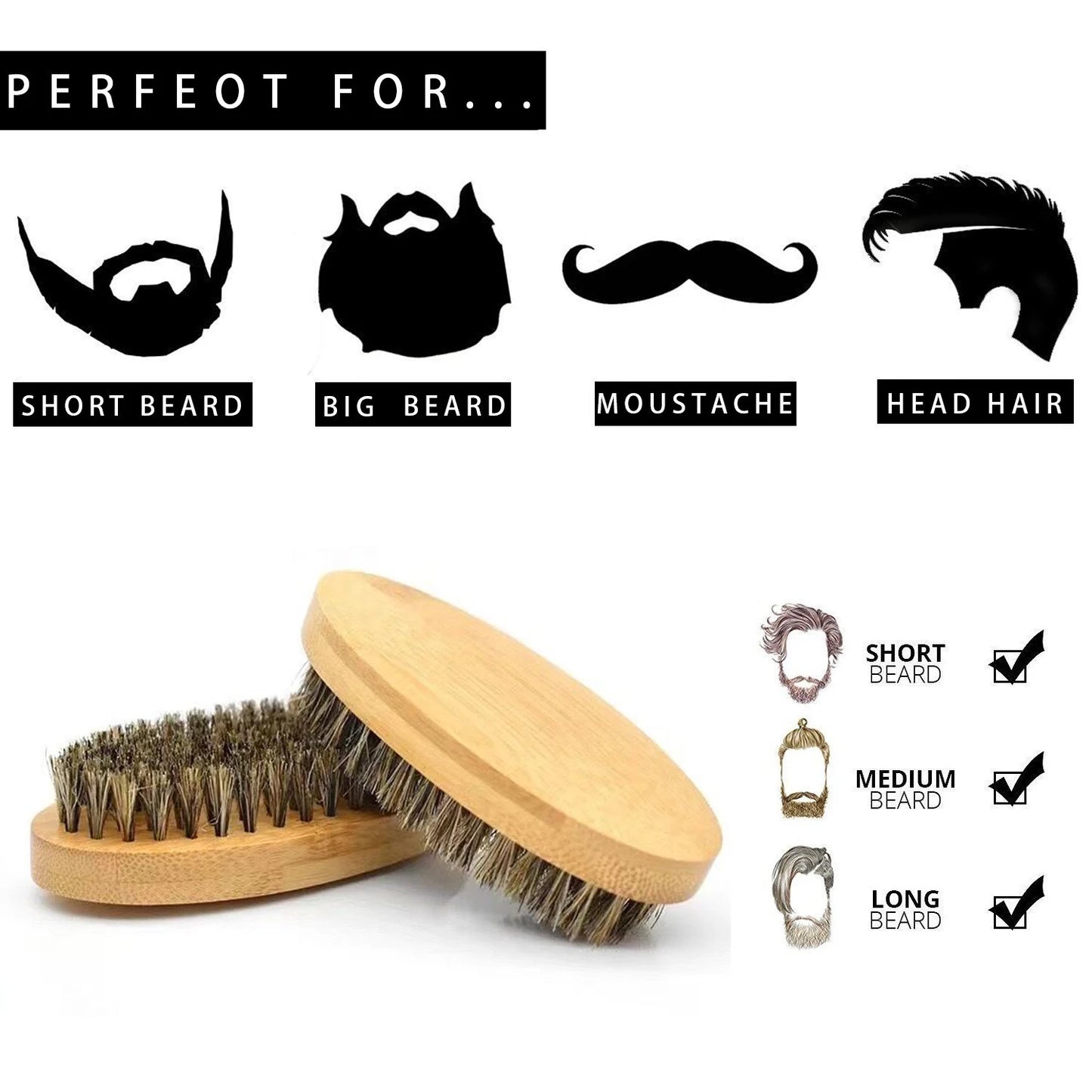Men's Shaving Brush Set Boar Bristle Portable Barber