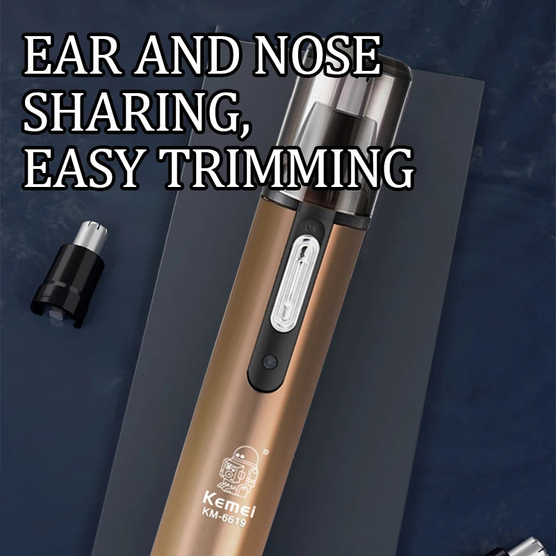 KEMEI KM-6619 electric nose hair trimmer rechargeable