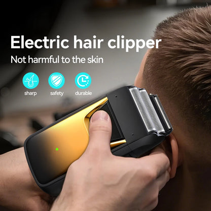 USB men's electric portable shaver with built-in back blade