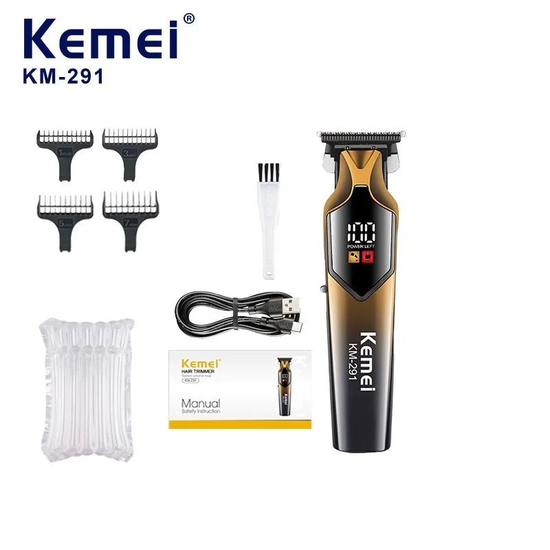 Kemei gradient color digital display hair clippers gift KM-291