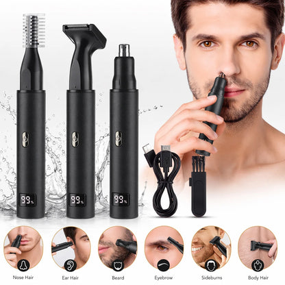 Electric Nose Hair Trimmer 3 In 1 Nose Ear Hair Trimmer