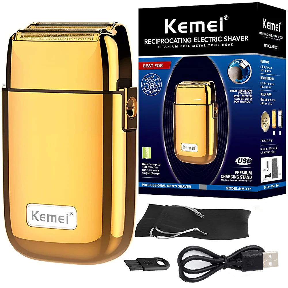 Kemei Tx1 Full Metal Electric Shaver For Men Electric Razor