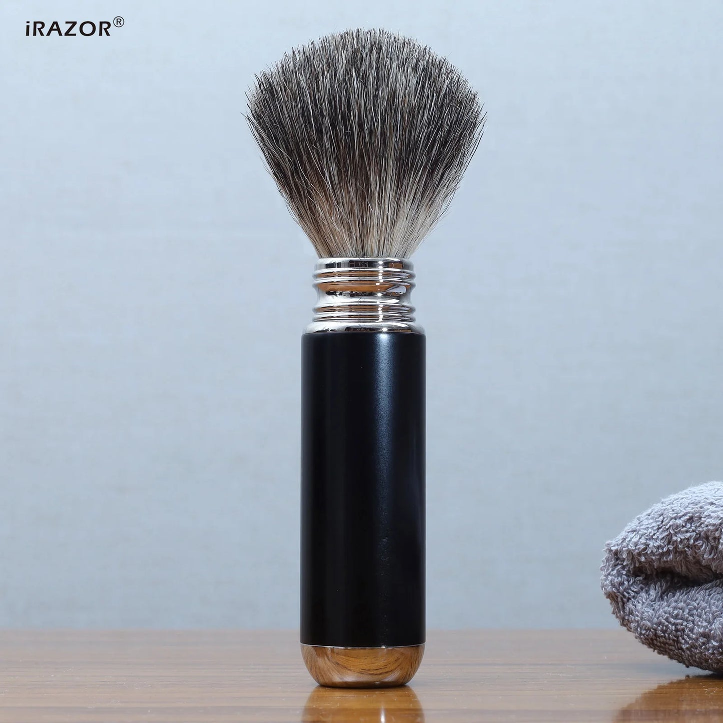 Men's Badger Hair Shaving Brush with Aluminum Tube Holder