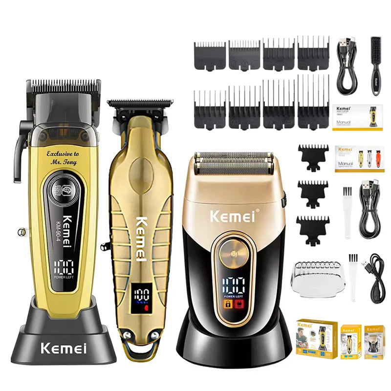 Kemei Rechargeable Electric Hair Clipper KM-90-4 KM-2293 KM-3209 Kit