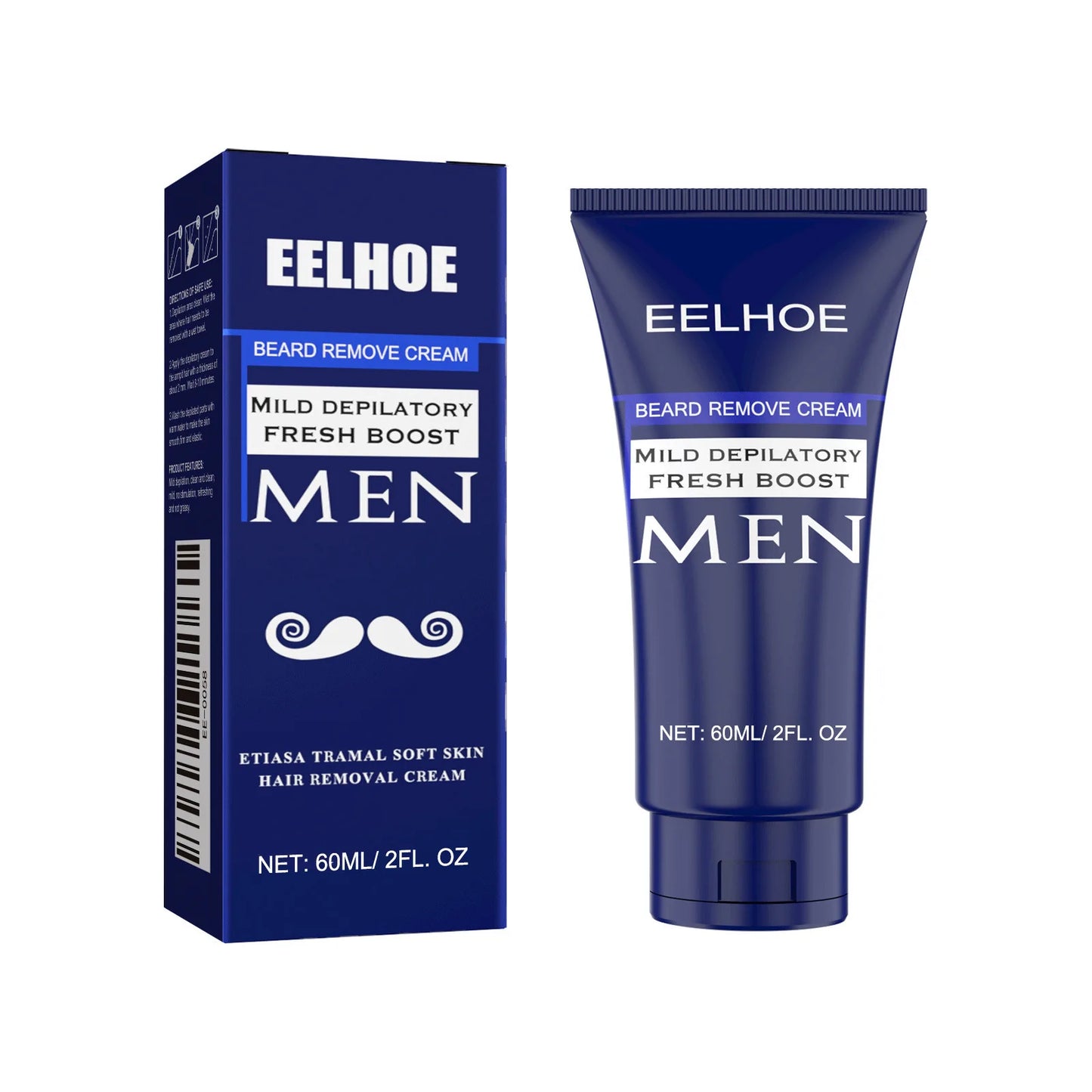 EELHOE Men Cream Gentle Painless Beard Remove Cream 60ml