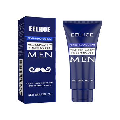 EELHOE Men Cream Gentle Painless Beard Remove Cream 60ml