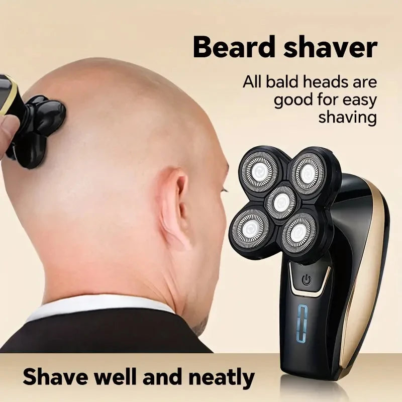 Electric Shaver Head Shaver 5 Floating Heads, Men's Cordless Blades