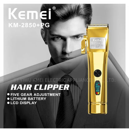 Kemei KM-2850+PG 2023 new metal electric hair clipper
