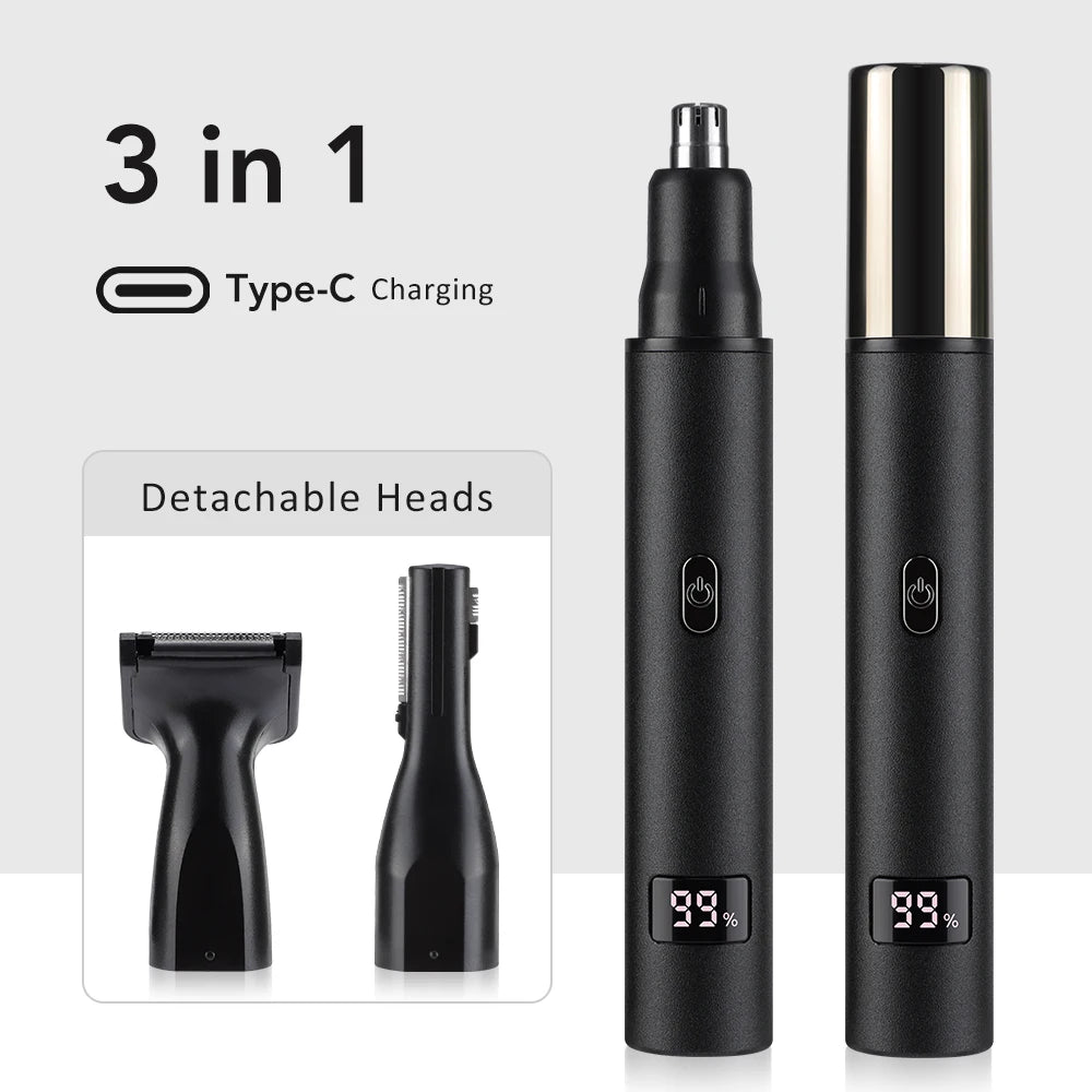Electric Nose Hair Trimmer 3 In 1 Nose Ear Hair Trimmer