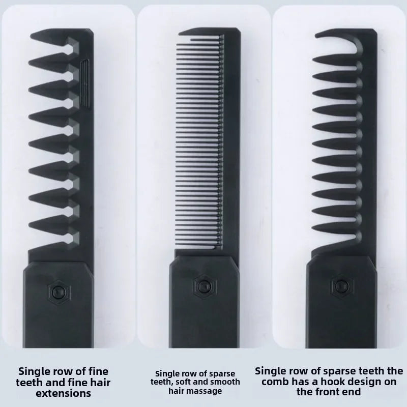 Multifunctional 3-in-1 Plastic Folding Pocket Combs