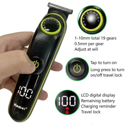 Kemei Electric Hair Clipper Multifunctional Men's Trimmer Electric Shaver