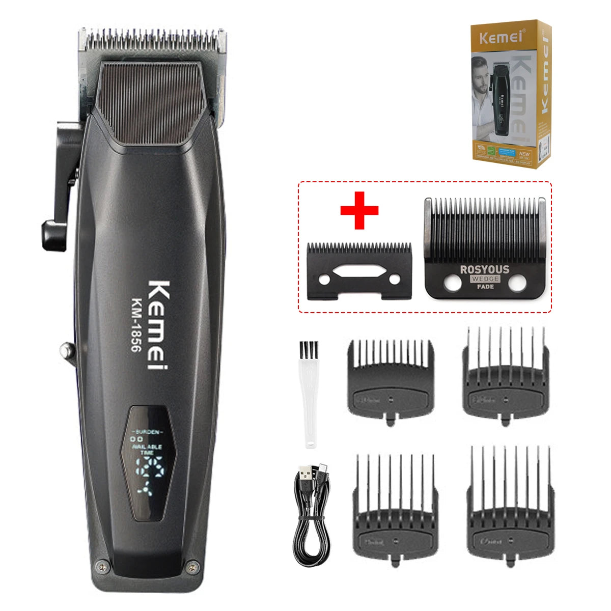 Kemei KM-1856 Electric Rechargeable Best Hair Trimmer