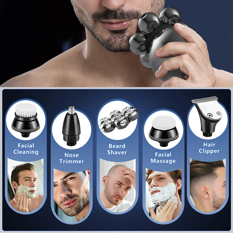 Electric Shaver 7D Floating Cutter Head Base Beard Trimmer