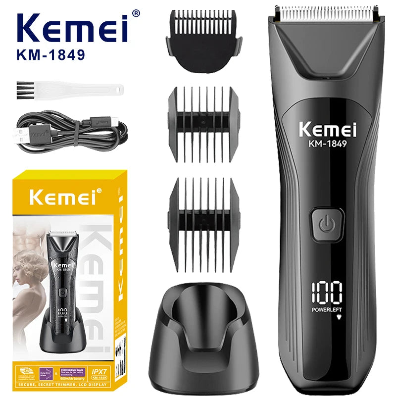 KEMEI fast charging digital washable personal trimmer KM-1849