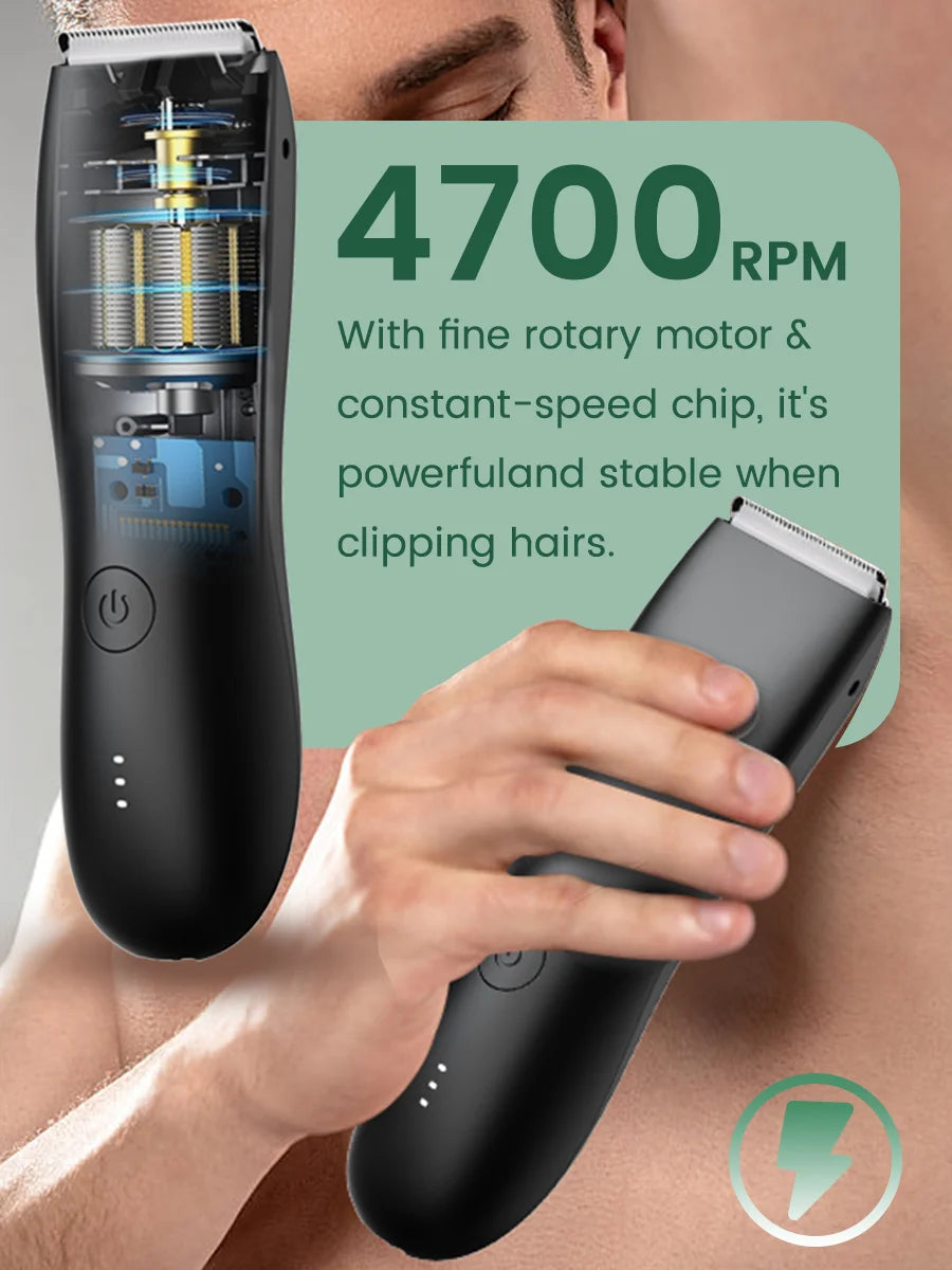 Men's Electric Groin & Body Shaver Trimmer