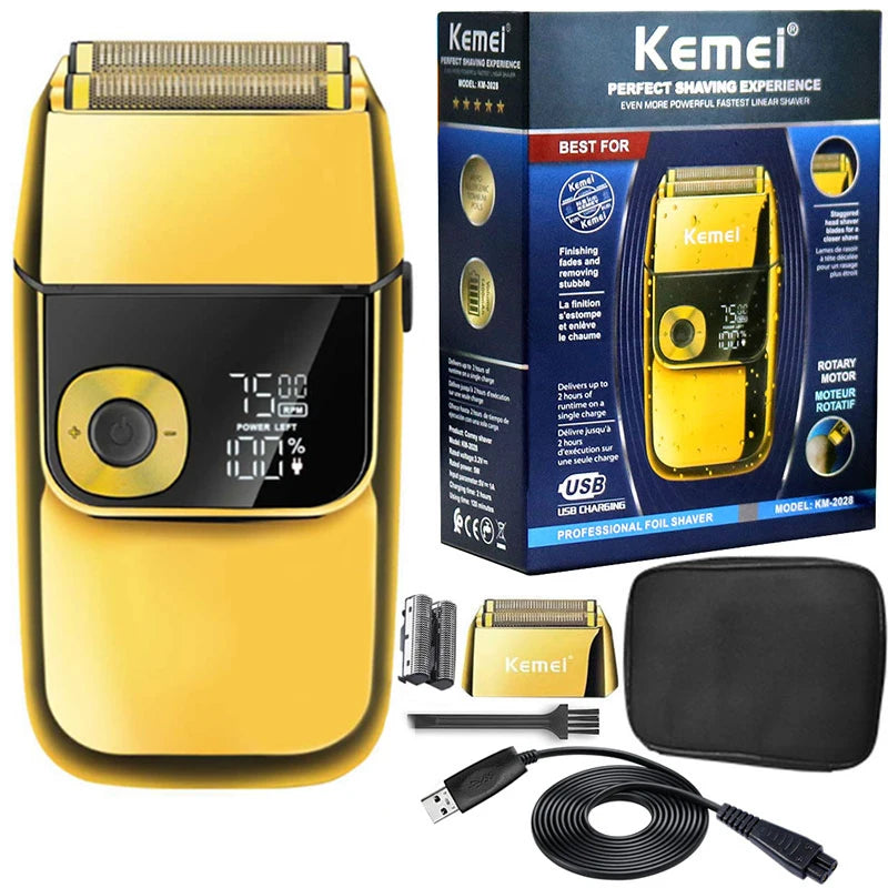 Kemei Barber Professional Beard Hair Shaver For Men