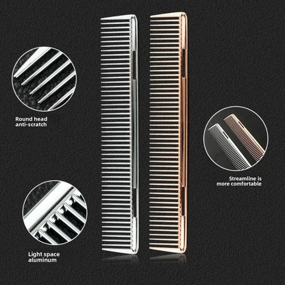 Professional Hairdressing Combs Aluminium Hair Comb Rat Tail
