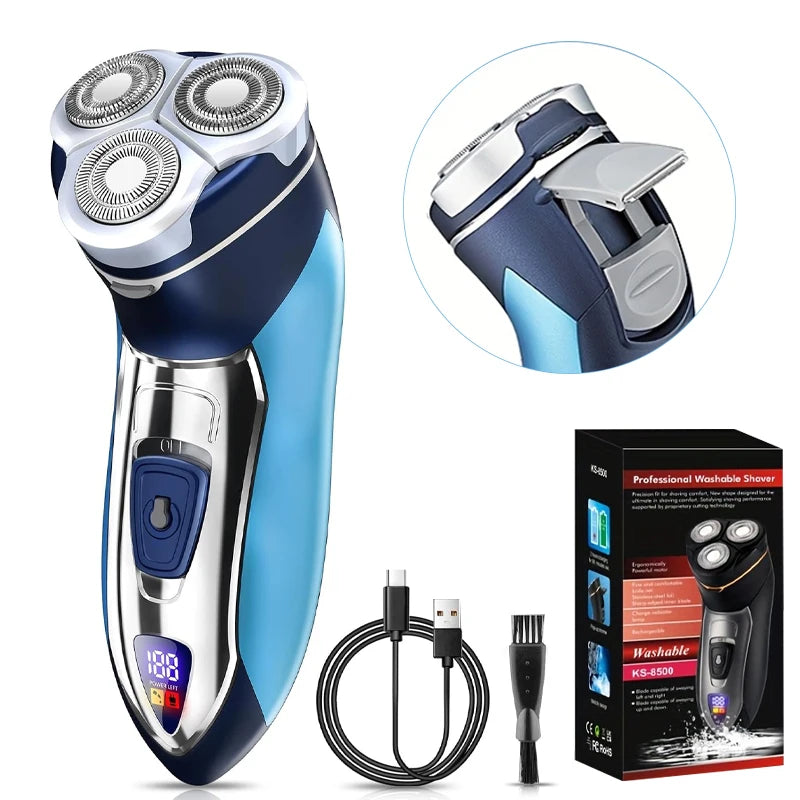 2in1 Men Electric Shaver with 3D Floating Head Shaver