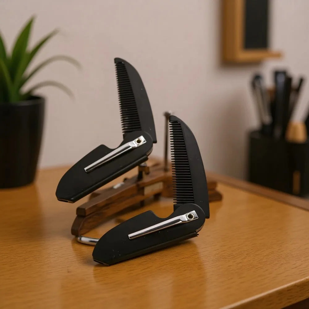 50/100pcs Portable Folding Beard Comb for Men Pocket-Sized