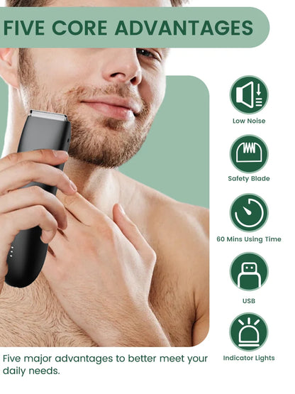 Men's Electric Groin & Body Shaver Trimmer