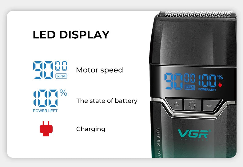 VGR New Shaver Gradient Color Body High end Hair Trimmer V-308
