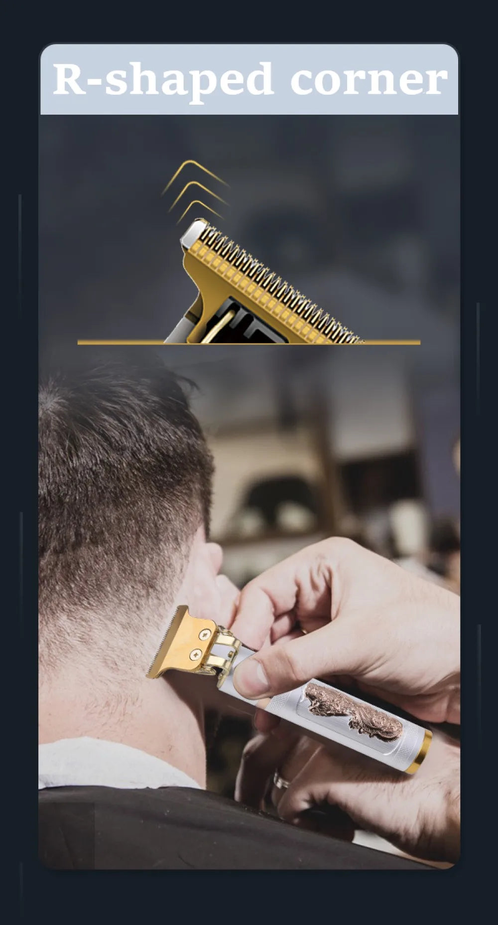 Kemei 762 metal hair trimmer for men professional beard clipper
