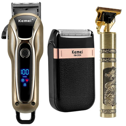 Professional Hair Trimmer Gold Clipper For Men Beard Trimmer