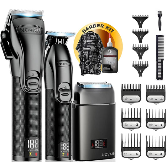 Professional Cordless Hair Clipper & Trimmer & Foil Shaver