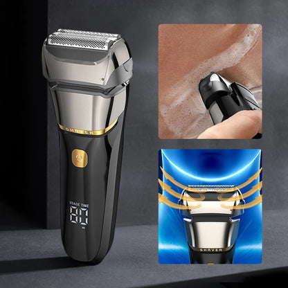 Men's electric shaver reciprocating aluminum foil shaver