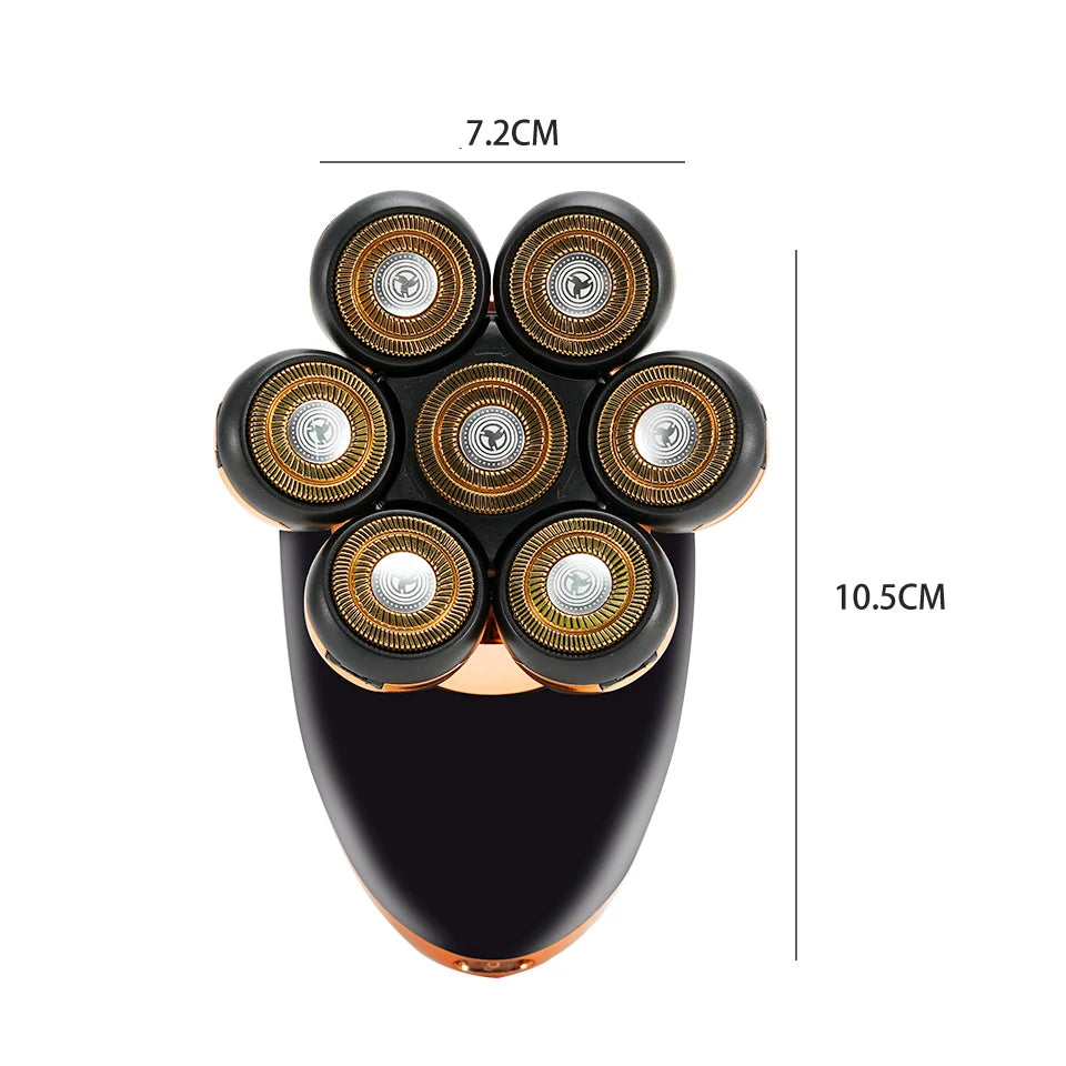 Men 7D Floating Men Electric Shaver Wet Dry Beard Hair Trimmer