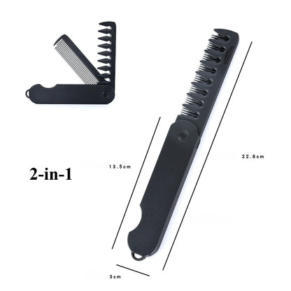 Multifunctional 3-in-1 Plastic Folding Pocket Combs