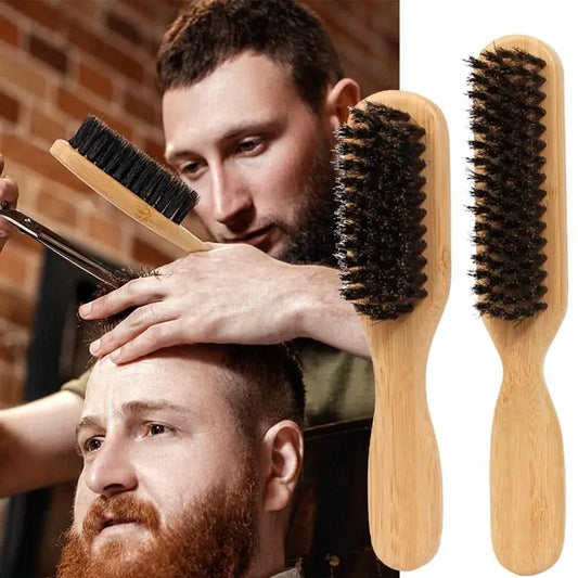 New Arrival Hair Brush Wood Handle Boar Bristle Beard brush