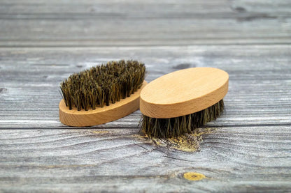 Natural Boar Bristle Beard Brush for Men Bamboo Face Massage