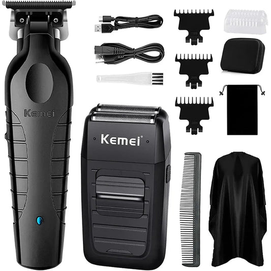 Kemei Professional Hair Clipper Kit Electric Shaver KM-2299 KM-1102