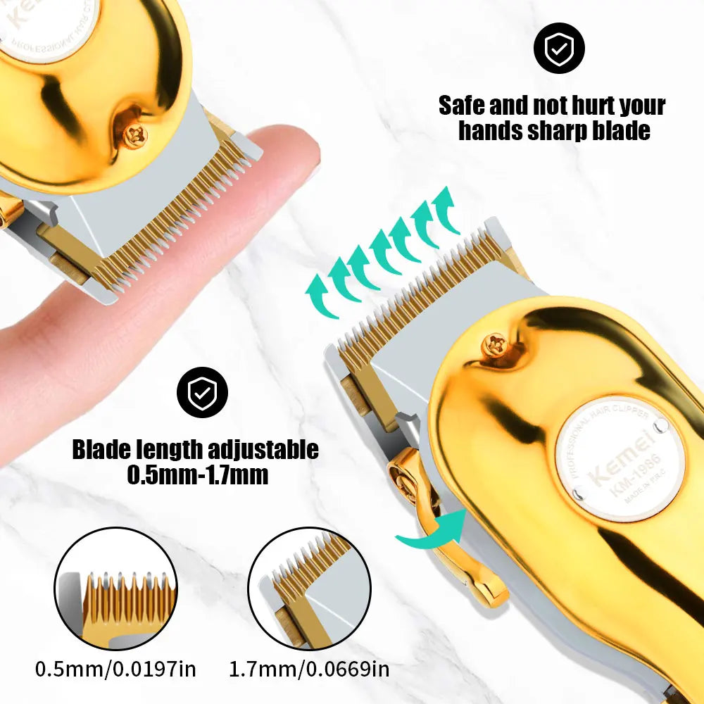 Kemei Professional Finishing Hair Clipper Kit Electric Cordless