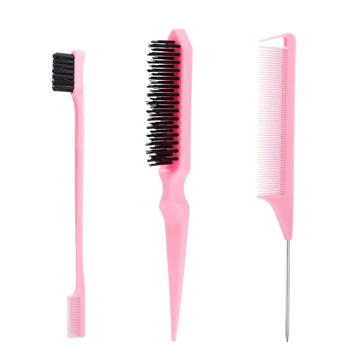 Slick Back Hair Brush Set Teasing Hair Comb