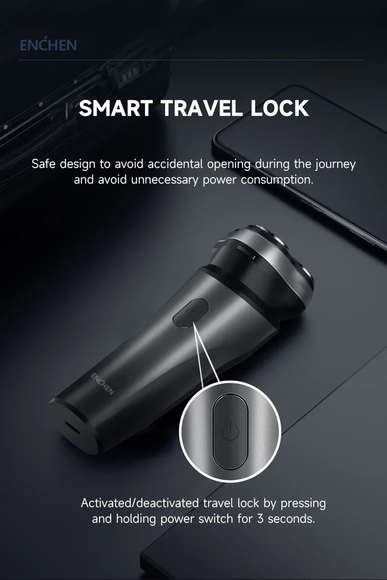 ENCHEN Electric Shaver Razor Beard Trimmer Rotary 3D Hair Shaver