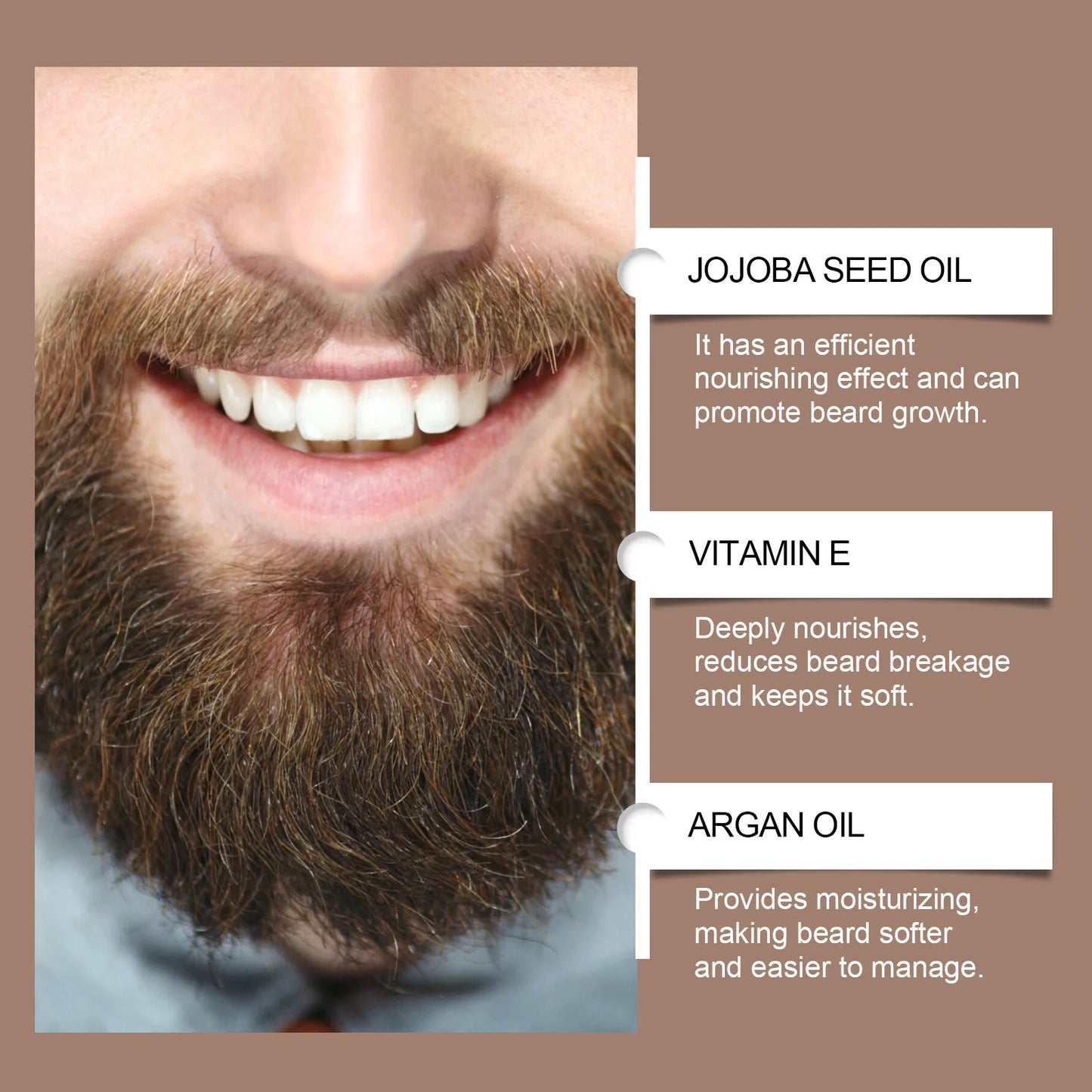 East Moon Coconut Oil Men's Moisturize Beard Growth Balm