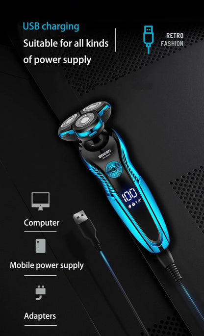ZOZEN Electric Razor Electric Shaver Washable Rechargeable Clipper