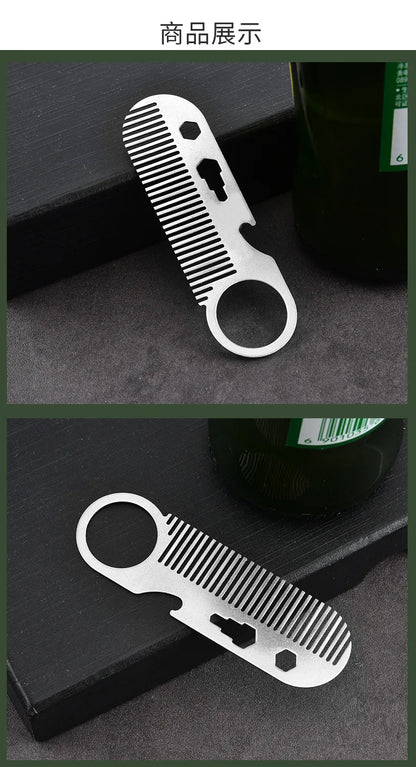 Multifunctional Stainless Steel Comb Beard Hair Styling