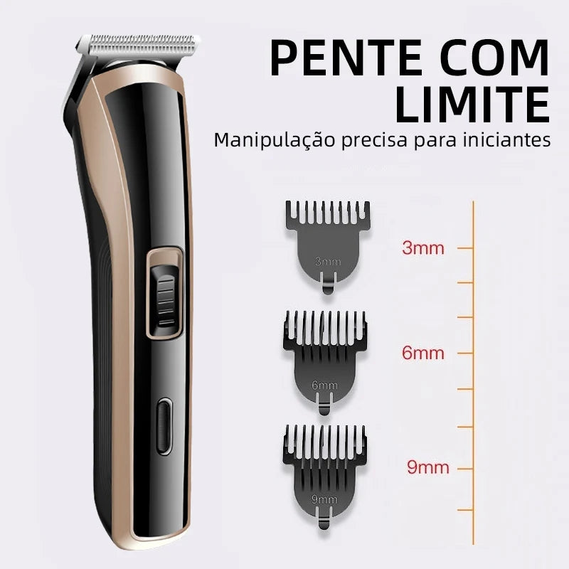 Kemei KM-418 Hair Clipper - Waterproof Rechargeable Hair Trimmer 60min 3W