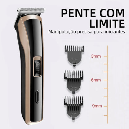 Kemei KM-418 Hair Clipper - Waterproof Rechargeable Hair Trimmer 60min 3W