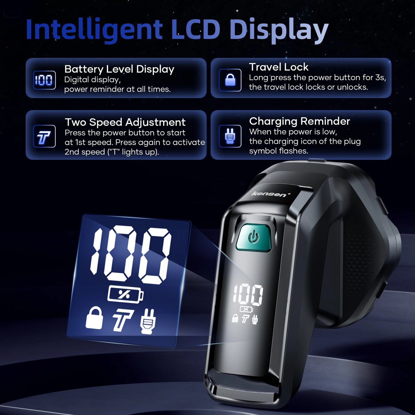 S32 Electric Head Shaver for Men 7D Floating Cutter
