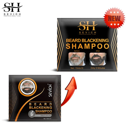 Sevich Instant Hair Dye Black Beard Shampoo Beard Paint
