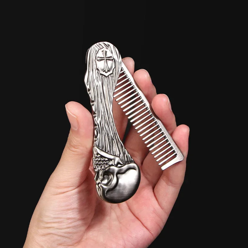 Professional Salon Beard Comb Zinc Alloy Mustache Comb