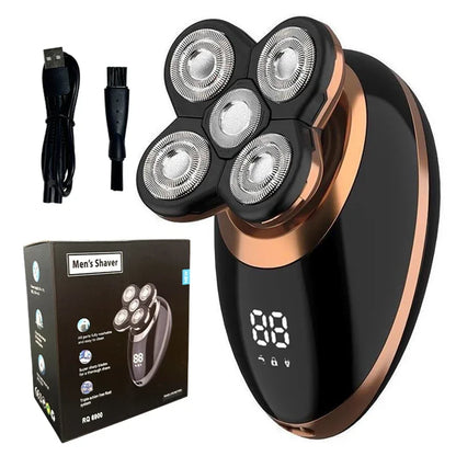 5 In 1 Electric Shaver For Men Bald Head Hair Clipper Nose Trimmer Razor