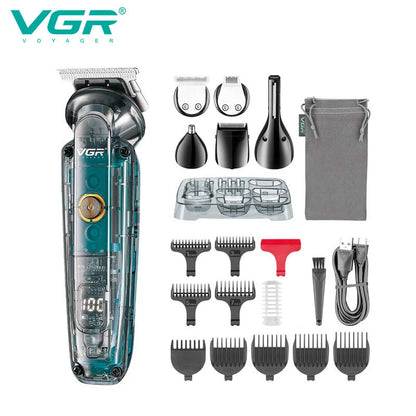 VGR 102 6-in-1 high-end men's hair clipper professional shaver