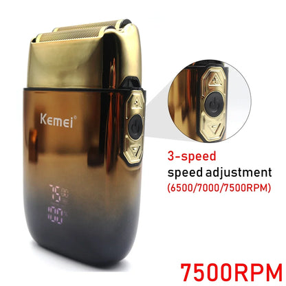 Kemei-KM-TX10 Men's Shaving Machine Dual Foil Blades