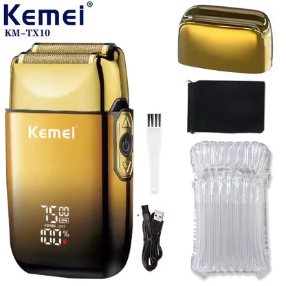 Kemei TX10 Electric Shaver Hair Rechargeable Facial & Beard Foil Razor